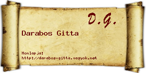 Darabos Gitta névjegykártya